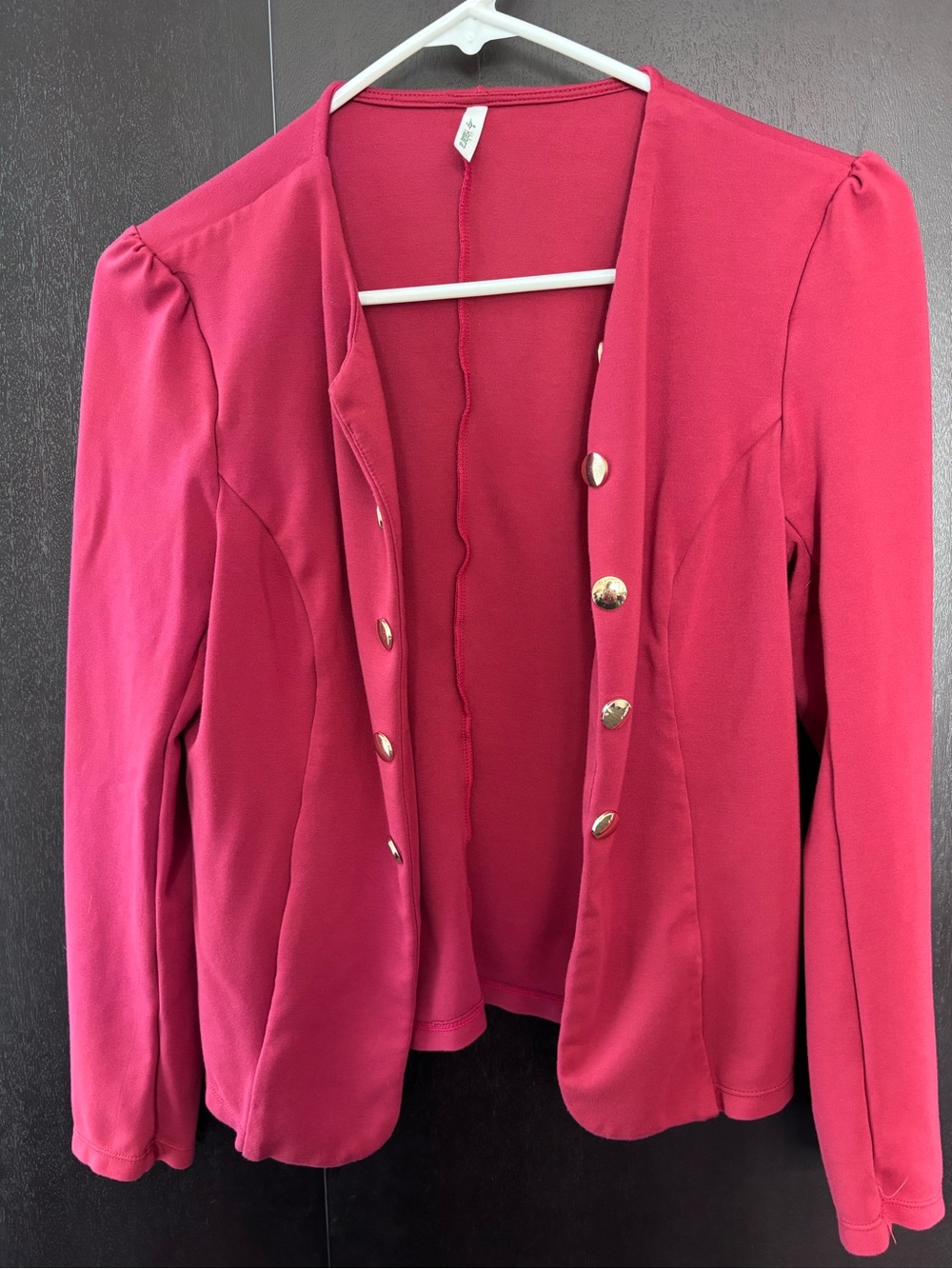 HALARA Pink Blazer with Gold Buttons